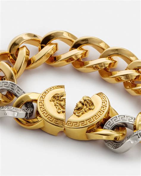 versace medusa chain bracelet|versace bangle bracelet.